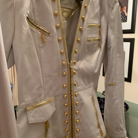 Gizia size 42 Lather coat - Picture 9 of 16